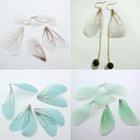 Multicolor Wings Creative Chiffon Handmade Accessories Earrings DIY Hairpin
