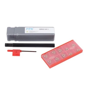 Tornillo CNC 3/8 soporte de herramienta de torneado barra de roscado interno + 10 insertos A60 - Imagen 1 de 12