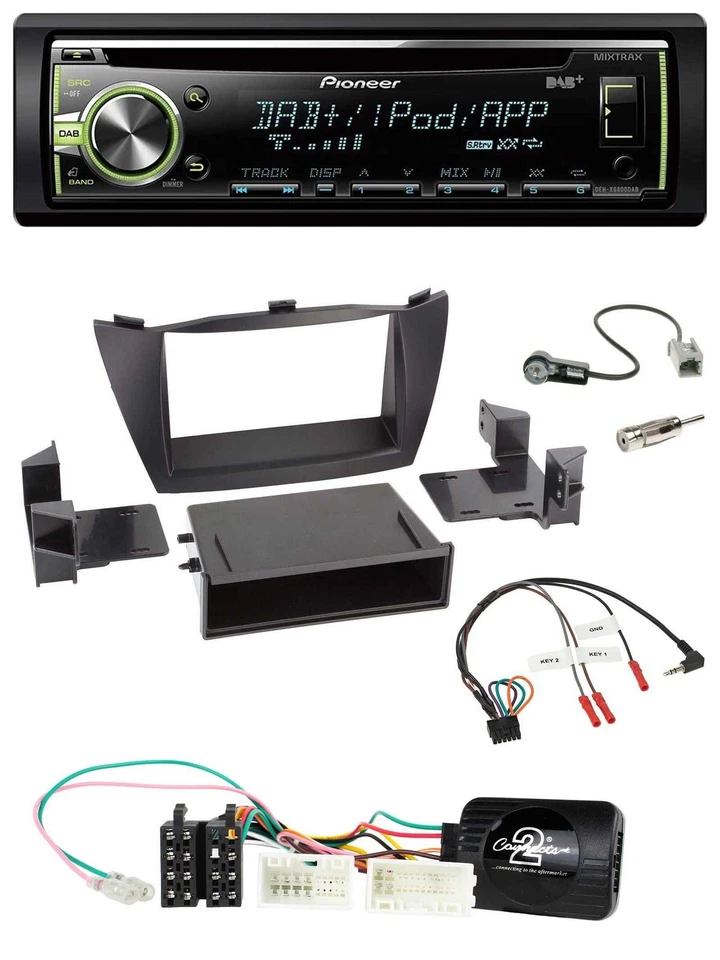 Pioneer DAB USB MP3 Lenkrad CD Autoradio für Hyundai ix35 2010-2013 schwarz - Bild 1 von 4