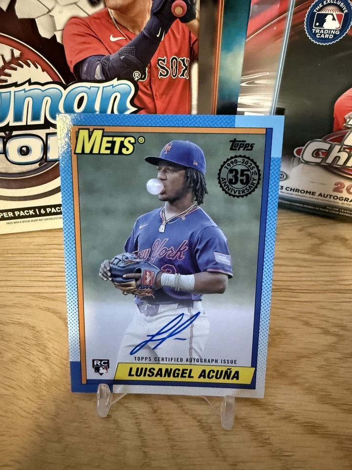 2025 Topps Update 1990 Topps Auto Luisangel Acuna (#90AU-LA) Mets RC - Image 1 of 1