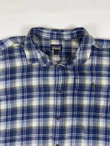 Patagonia Shirt Adult Extra Large Blue Soft Flannel Outdoors Preppy Button Up - Picture 1 of 9