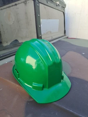 Gorra de seguridad Bullard 5100 verde vintage con forro de suspensión EE. UU. Foto 1 de 4