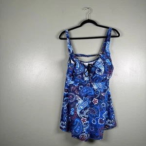 NEW Yonique Plus Size Tankini Swimsuit for Women Tankini Top w/Swim Shorts 18W - Picture 1 of 9
