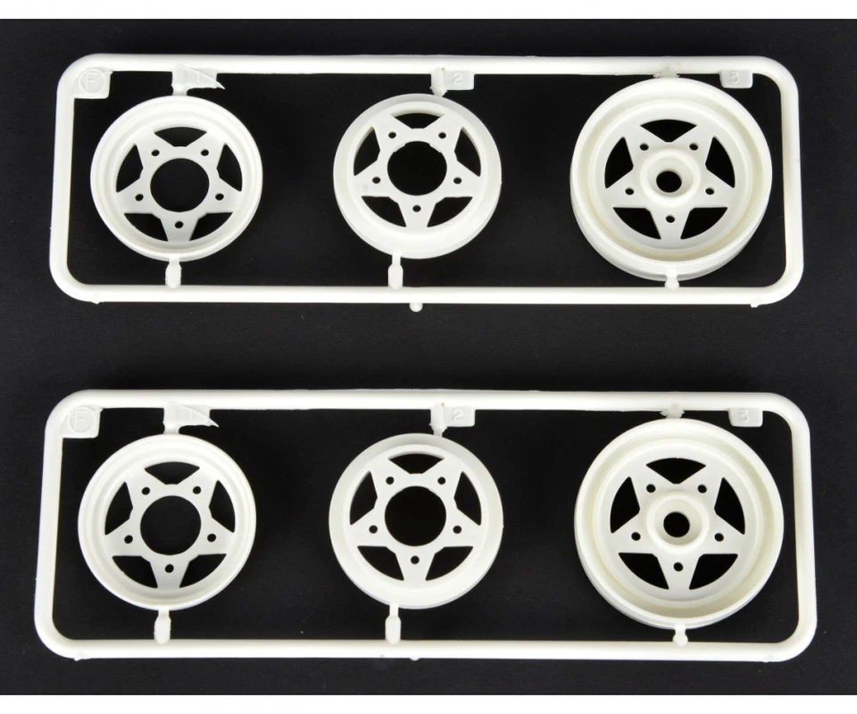 Felgen vorne F-Parts (2) für 58016 Grasshopper Tamiya 310555066 weiss - Bild 1 von 1