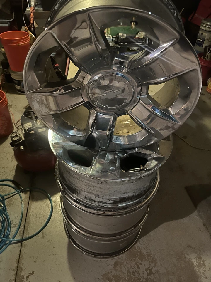 Set If 4 Wheels OEM Off 2018 Silverado LTZ Chrome Please Read Description. - Image 1 of 2