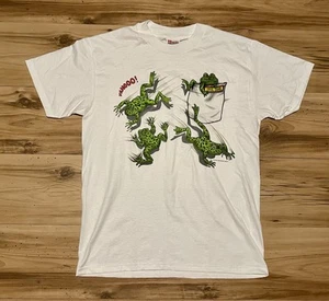 Camisa artística vintage años 90 Hanes Total Chaos Frog Global Impressions para hombre mediana - Imagen 1 de 5