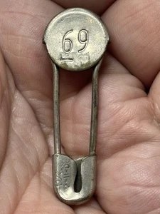 Antique 1900 Laundry Safety Pin Number 69 - Picture 1 of 6
