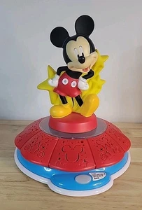 Disney MICKEY MOUSE Talking Musical Sing Glow Rotating Designs Night Light Works - Picture 1 of 20