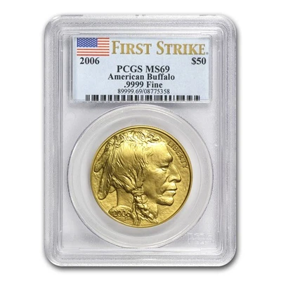 2006 1 oz Gold Buffalo MS-69 PCGS (FirstStrike®) - Image 1 of 3