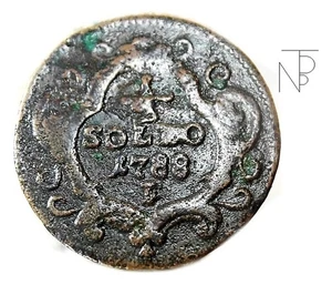 Gorizia-Friuli Venezia Giulia (Giuseppe II Lorena) 1/2 Soldo 1788 HALL - Imagen 1 de 7