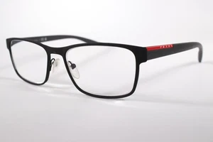 Prada Eyeglasses VPS 50G Mens Black Full Rim Metal Eyewear Glasses Frames 55 mm - Picture 1 of 4