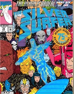 Ron Lim Autografato Il Silver Surfer 75° Edizione Fumetto - Foto 1 di 2