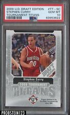 2009 U.D. Upper Deck Draft #TT-SC Stephen Curry RC Rookie PSA 10 Warriors