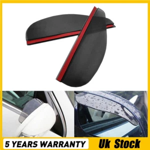 2PCS Black Car Rear View Wing Mirror Eyebrow Guard Sun Visor Shield Rain Board - Picture 1 of 13