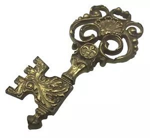 ANTIQUE/VINTAGE LARGE ORNATE SKELETON KEY DECORATION/WALL HANGING 10” X 5" - Picture 1 of 8