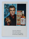"Sean Connery James Bond Man 1967 Jim Beam vintage impression originale publicité 8,5 x 11"