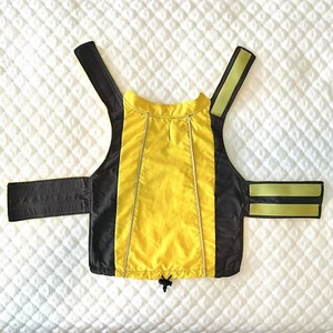 Boots & Barkley Yellow & Gray Dog Jacket Fleece Lined Adjustable — MEDIUM — EUC - Picture 1 of 13