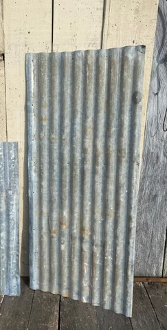 3 Sheets 26" x 60" Rustic Barn Building Tin, Corrugated Metal Reclaimed Salvage Cover