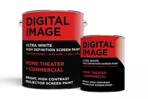 Projector Screen Paint - High Definition, 4K/8K, Ultra White - Quart 3.0 Pounds - Picture 1 of 8