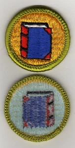 Buchbinderverdienstabzeichen, Typ H, blaue Rückenversion (1972- 1987), postfrisch! - Bild 1 von 1