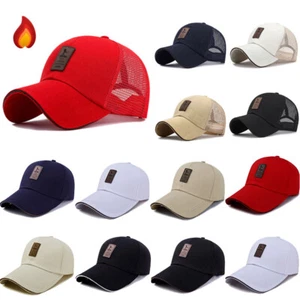 Baseball Caps Mütze Herren Damen schwarz Sportkappe verstellbar Freizeit Sommer Hüte UK** - Bild 1 von 26