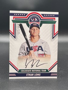 2022 USA Stars & Stripes ETHAN LONG Auto AUTOGRAPH Free Shipping 056/125