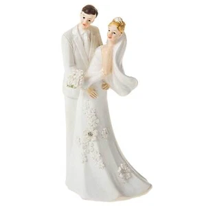 Brautpaar Tortenaufsatz Hochtzeitspaar Tortenfigur Hochzeit Hochzeitstorte - Bild 1 von 6
