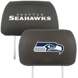 Fanmats NFL Seattle Seahawks 2-Piece Embroidered Headrest Covers  - Picture 1 of 2