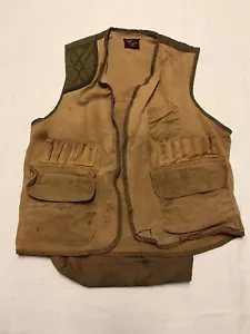 Vintage Distressed Outdoor Adventures Brown Cotton Hunting Vest Medium (NC13) - Picture 1 of 12
