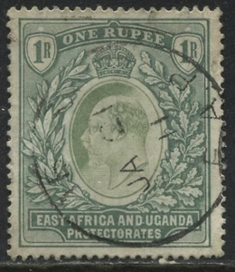 Protectorados de África Oriental y Uganda KEVII 1904 1 rupia usados - Imagen 1 de 1