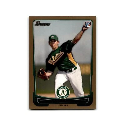 Tom Milone 2012 Bowman Gold #196 Oakland Athletics Baseball Card NM - Image 1 of 3