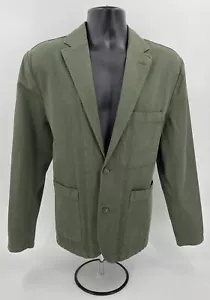 J. Crew Garment gefärbte Baumwolle-Leinen Chino Anzug Jacke Thymian grün $ 178 Herren 38 - Bild 1 von 11