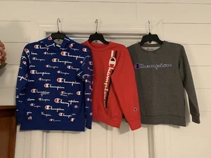 Lot of 3 Champion Athleticwear Boys Hoodie Pullover Sweatshirts Youth Medium - Picture 1 of 8