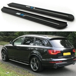 2 piezas estriberas peldaños laterales barras Nerf aptas para Audi Q7 2006-2015 peldaños fijos - Imagen 1 de 9