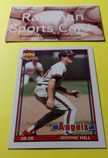 1991 Topps Baseball # 36 Donnie Hill California Angels