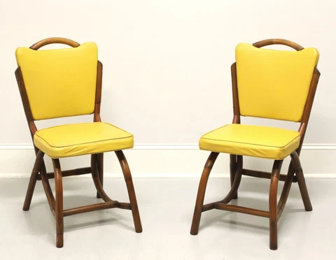 BAM-TAN 1960's Rattan Dining Side Chairs - Pair B Cover