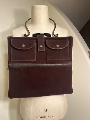 Cartera cuadrada vintage de terciopelo de copín con asa de cobre hecha en Francia Foto 1 de 4