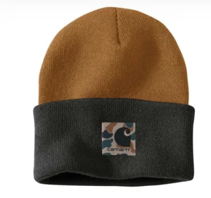 Carhartt Herren grün Mountain Line Weihnachtsbaum Design Beanie 1 Größe authentisch - Bild 1 von 9