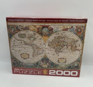 EuroGraphics Antique Map of The World Jigsaw Puzzle 2000 Piece New Sealed #P - Picture 1 of 7