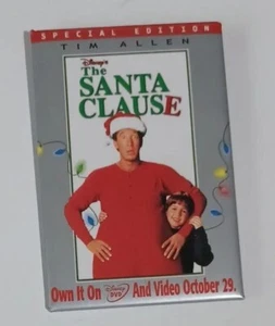THE SANTA CLAUSE- Tim Allen- 1 Button-Rectangle approx. 3 x 2 Inches- Disney - Picture 1 of 5