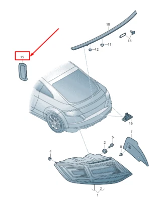 NEW AUDI TT FV FRONT LEFT SIDE MARKER LIGHT 8S0945071A ORIGINAL - Image 1 of 4