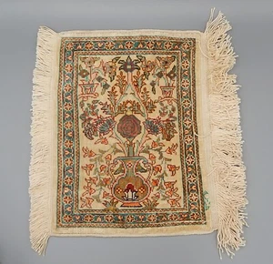 Vintage großer OOAK Perserteppich mit Fransen Kunsthandwerk Puppenhaus Miniatur 1:12 - Bild 1 von 15