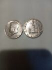 Two 50C  Bicentennial Kennedy Half Dollars