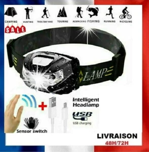 Lampe Frontale LED, Rechargeable USB Phare LED Puissante Torche Etanche - Bild 1 von 11
