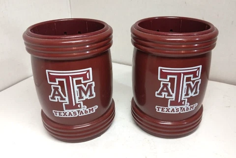 2 TEXAS A&M AGGIES MAGNA COOLIES MAGNETIC CAN/BOTTLE DRINK KOOZIE, FREE SHIPPING Cover
