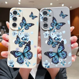 Funda con flores con patrón de mariposa para Samsung S25 edge Ultra S24 S23 S22 A56 - Imagen 1 de 19