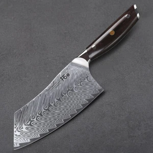 Japanese 7in Cleaver Japan VG10 Damascus Steel Kitchen Meat Vegetables Knife - Picture 1 of 6