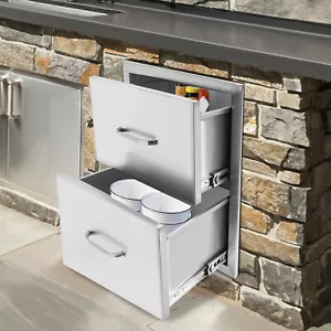 BBQ Island Drawers Stainless Steel Pull-out Drawers Outdoor Kitchen Drawers - Picture 1 of 15