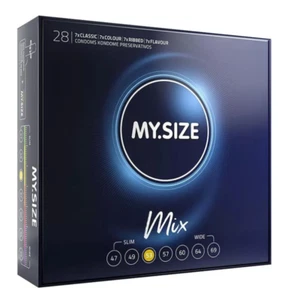 Condones pequeños My Size 53 mm * Paquete mixto * Sensación cerrada ajuste* CAJA de 28 PIEZAS - Imagen 1 de 6
