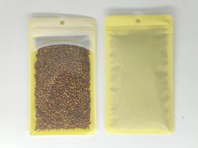 100x White Arc Frame Yellow Hanging Zip Lock Bags 4x7.75in (Free 2-Day Shipping) - Image 1 of 3